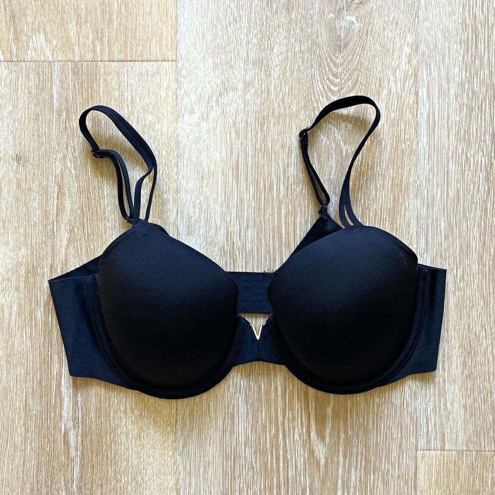 Victoria's Secret Lined Perfect Coverage Underwired T-Shirt Bra, Black 36C